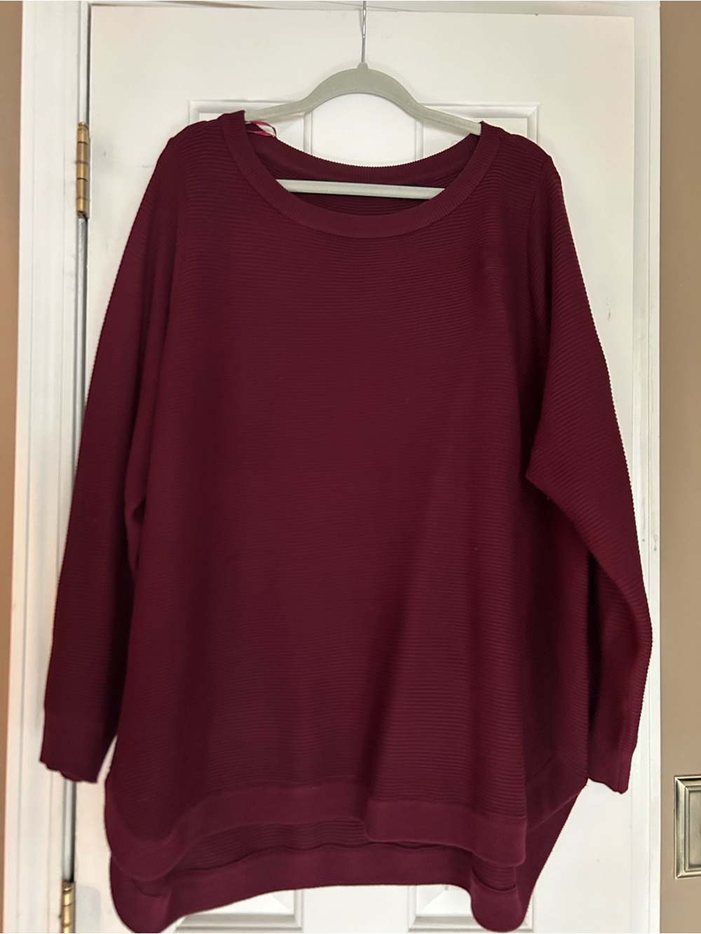 Cyrus Oversized Knit Pullover - Burgundy 3X